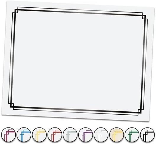PaperDirect Foil Elegance Specialty Certificates, 50 Sheets of 38lb White Paper, 8½" x 11", Double Purple Foil Border, Perfect for Awards, Students, Employees, Volunteers, Course Completion, Diplomas