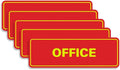 Signs ByLITA Standard Office Sign - Professional Business Signage - Easy to Install (Red/Yellow) - Small 5 Pack