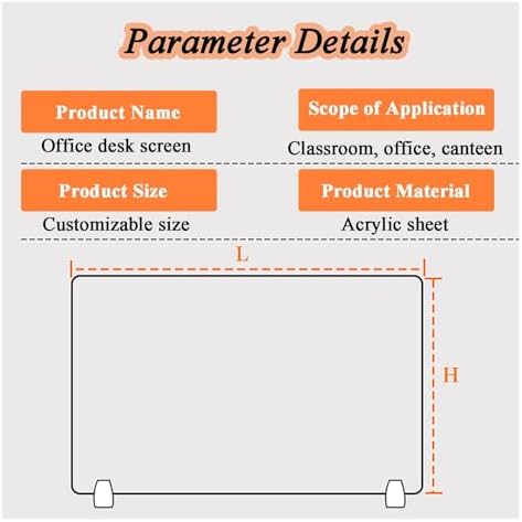 Portable Free Standing Desk Privacy Panel - Frosted Acrylic Divider for Home & Office - Ideal Student Test Shield & Workspace Privacy Solution