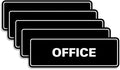 Signs ByLITA Standard Office Sign - Professional Business Signage - Easy to Install (Black) - Large 5 Pack