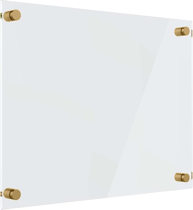 Ships Next Day, Made in USA - Acrylic Dry Erase Board | Non-Magnetic Dry Erase Board | Hanging Frameless White Board | Acrylic for Office, School and Home Walls | for Kids & Adults (Clear - 30x48)