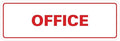 Signs ByLITA Standard Office Sign - Professional Business Signage - Easy to Install (White/Red) - Small 1 Pack