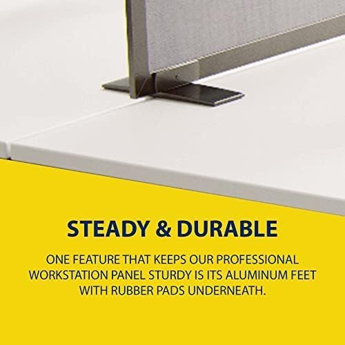 OBEX Acoustical Free Standing Privacy Screen, Cubicle Accessories Desk Privacy Panel, Desk Dividers for Office, Office Furniture Partitions Portable Sound Proof Dividers, 18" x 66", Graphite