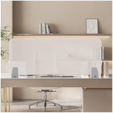 Portable Frosted Acrylic Desk Divider - Free Standing Privacy Panel for Office & Home - Student Test Shield, Desktop Privacy Screen, Noise Reduction, Workstation Privacy Solution