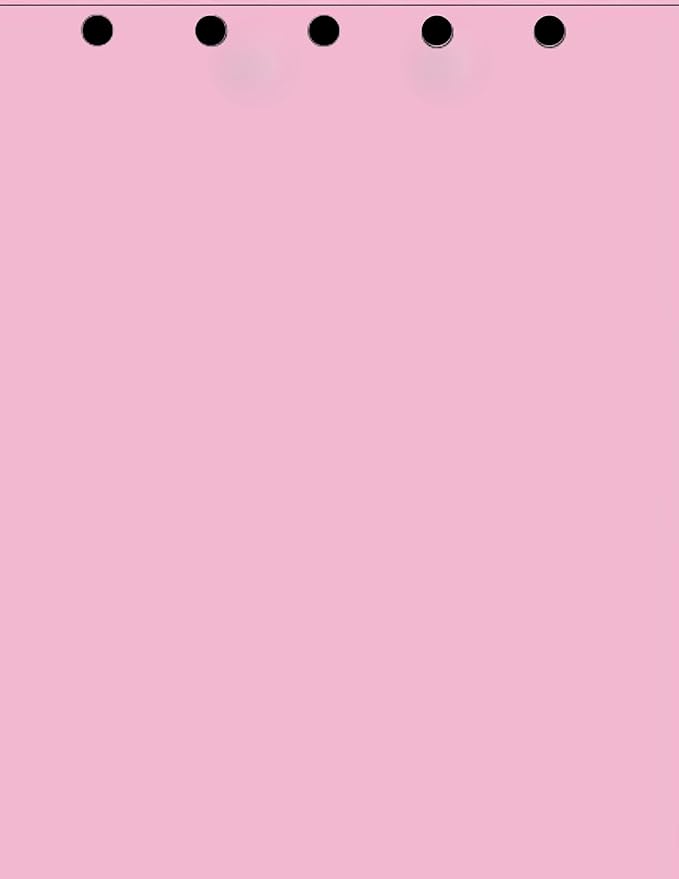 Limited Papers(TM) Writing and Copy Paper, Variation of Colors 8.5" x 11", 5 Hole Top-Punched, 20 Pound Text, 500 Sheets Per Ream. (500, Pink)