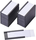 EEOYU Magnetic Label Holders with Magnets, Data Card Holders with Clear Plastic Protectors, Set of 30 (1 x 2 Inch)