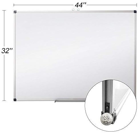 XIWODE 32x44 Inch Magnetic Dry Erase Whiteboard，Silver Aluminum Frame Wall-Mounted for Home School Office Conference Room