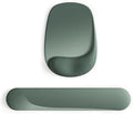 ErgoEase Ergonomic Mouse Pad with Gel Wrist Support - Premium Lycra Fabric, Non-Slip, Ideal for Laptop & Desktop, Office & Gaming，Desk Accessories (09Sage Green Set)