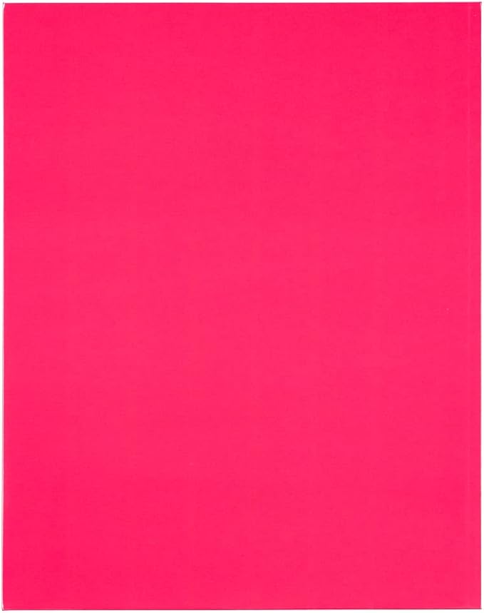 JAM PAPER Laminated Two Pocket Glossy School Folders - Letter Size - High Gloss Fuchsia Hot Pink - Bulk 25/Pack