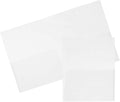 JAM PAPER Plastic Light Weight Flexible Two Pocket Presentation Folder - Clear - 108/pack
