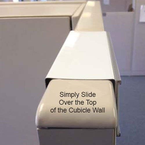 Over the Cube The Original Quality Aluminum, Changeable Cubicle Nameplate Holder, Satin Silver Base, and Silver Name Plate Holder, (2.25" cubicle wall depth) - Made in the USA