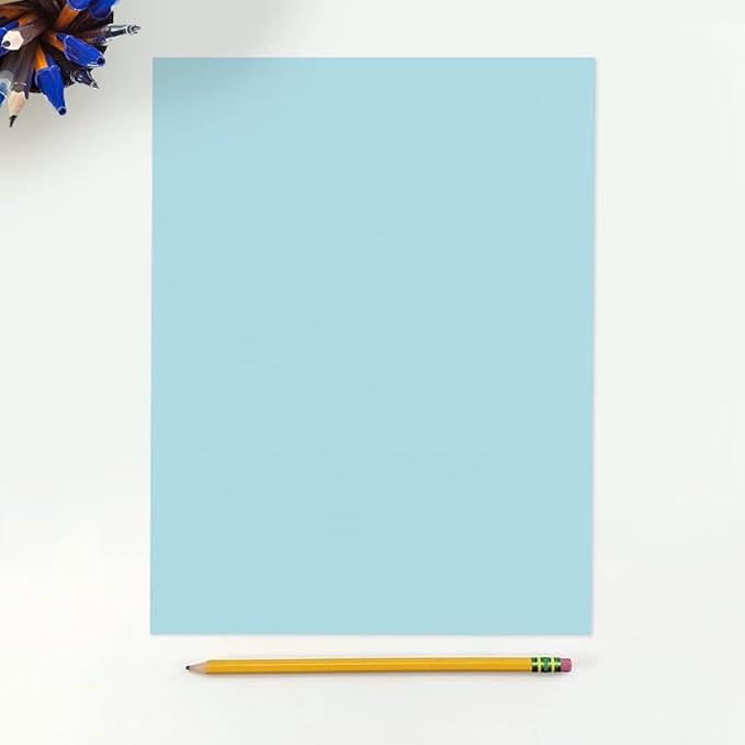 LUXPaper 8.5" x 11" Paper | Letter Size | Pastel Blue | 60lb. Text | 1,000 Qty