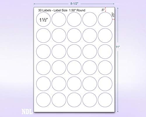 NextDayLabels - 8-1/2 x 11 Neon Color High Light Fluorescent Labels for Laser & Inkjet Printer (Yellow Fluorescent, 1.5" Round - 30 Per Page | 3000 Labels)