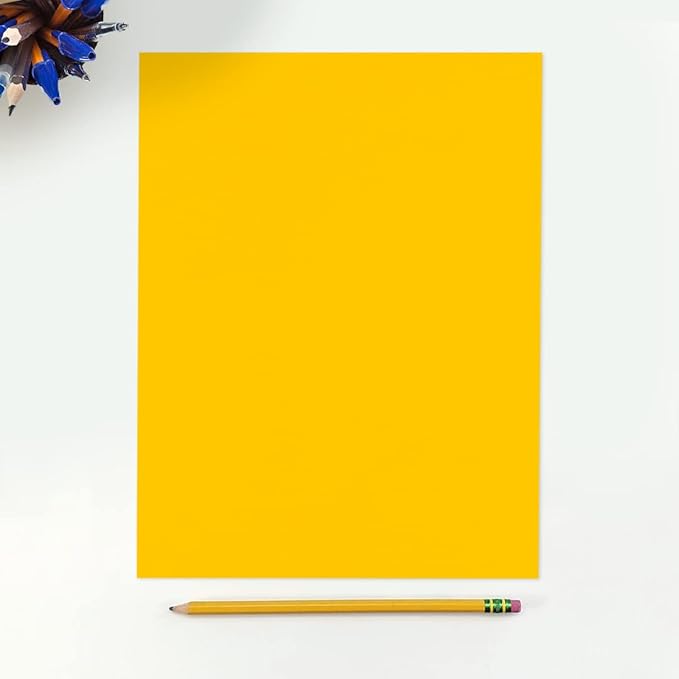 LUXPaper 8.5" x 11" Paper | Letter Size | Sunflower Yellow | 80lb. Text | 50 Qty