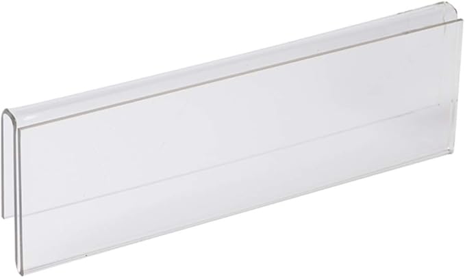 Glass Wall Name Plate Holders - Single Sided 8-1/2" Wide x 2" high (50 - PK, 3/4" Cubicle Wall) by Plastic Products Mfg.