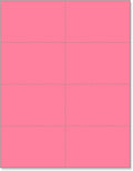 Limited Papers (TM) 8.5x11 Perforated Paper, 20/50 Pound, 75 GSM, Variety of Perforation Sizes and Colors, for Forms, Tickets, Postcards, Business Cards. (Cherry, 8 up)