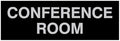 Signs ByLITA Basic Conference Room Sign (Black/Silver) - Small