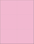Limited Papers (TM) 8.5x11 Perforated Paper, 20/50 Pound, 75 GSM, Variety of Perforation Sizes and Colors, for Forms, Tickets, Postcards, Business Cards. (Pink, 6 up)