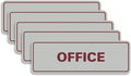 Signs ByLITA Standard Office Sign - Professional Business Signage - Easy to Install (Light Grey/Burgundy) - Large 5 Pack