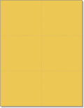 Limited Papers (TM) 8.5x11 Perforated Paper, 20/50 Pound, 75 GSM, Variety of Perforation Sizes and Colors, for Forms, Tickets, Postcards, Business Cards. (Gold, 6 up)
