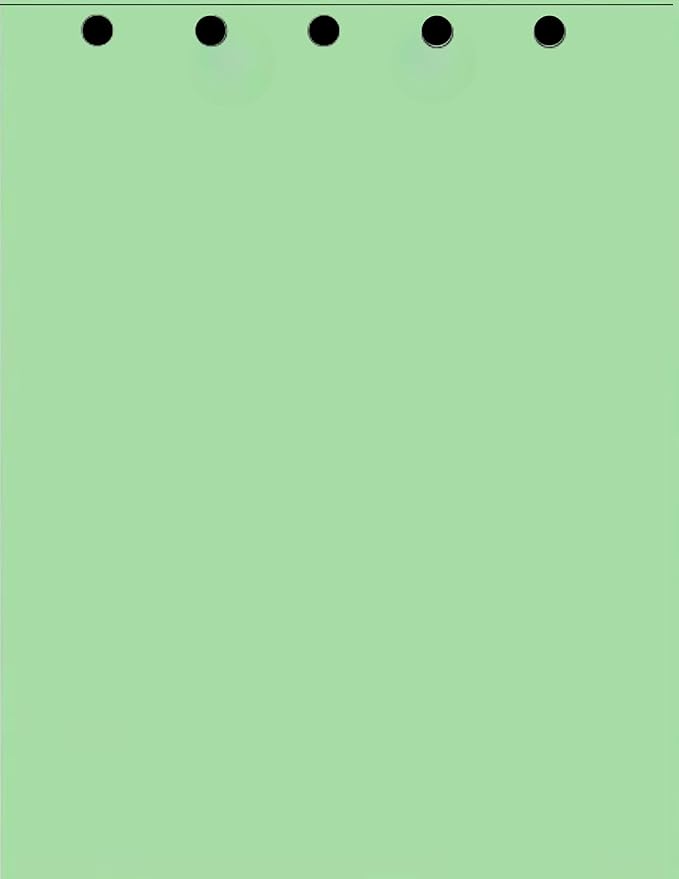 Limited Papers(TM) Writing and Copy Paper, Variation of Colors 8.5" x 11", 5 Hole Top-Punched, 20 Pound Text, 500 Sheets Per Ream. (5000, Green)
