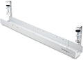 StarTech.com Under Desk Cable Management Tray, Length Adjustable, Clamp-On Installation, No Drilling Required, White
