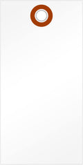 SmartSign 4.75 x 2.375 inch Blank White Shipping Tags with Metal Eyelet (Size-5), 7.5 mil HDPE Plastic, Writable, Pack of 1000 (No Wires)