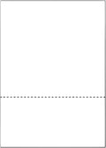 Limited Papers (TM) 8.5x11 Perforated Paper, 20/50 Pound, 75 GSM, Variety of Perforation Sizes and Colors, for Forms, Tickets, Postcards, Business Cards. (White, 2 up – 3.5” from bottom)