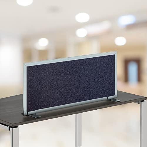 OBEX Acoustical Free Standing Privacy Screen, Cubicle Accessories Desk Privacy Panel, Desk Dividers for Office, Office Furniture Partitions Portable Sound Proof Dividers, 18" x 42", Slate