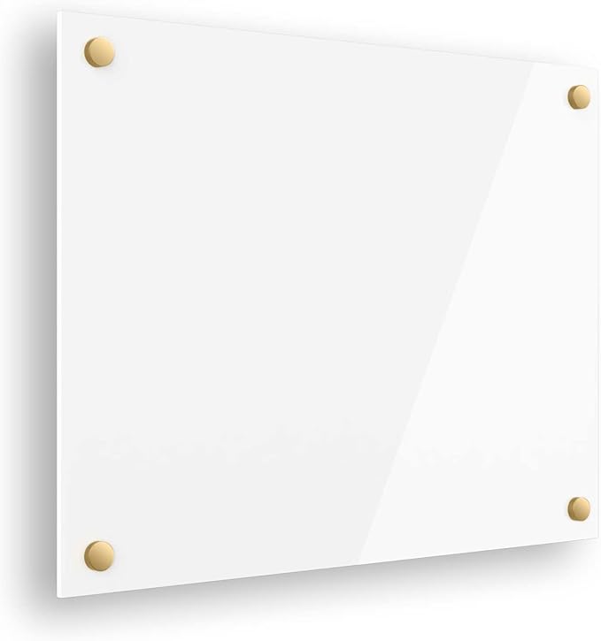 Ships Next Day, Made in USA - Acrylic Dry Erase Board | Non-Magnetic Dry Erase Board | Hanging Frameless White Board | Acrylic for Office, School and Home Walls | for Kids & Adults (White - 30x48)