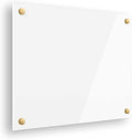 Ships Next Day, Made in USA - Acrylic Dry Erase Board | Non-Magnetic Dry Erase Board | Hanging Frameless White Board | Acrylic for Office, School and Home Walls | for Kids & Adults (White - 16x20)