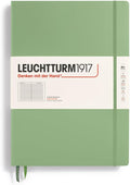 LEUCHTTURM1917 - Notebook Hardcover Master Classic A4+ - 235 Numbered Pages for Writing and Journaling (Sage, Ruled)