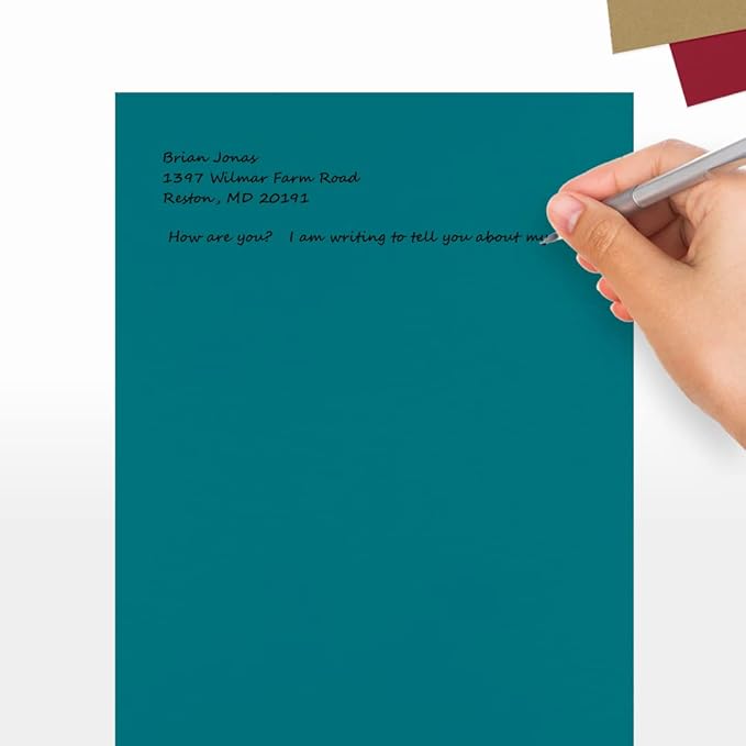 LUXPaper 8.5" x 11" Paper | Letter Size | Teal | 80lb. Text | 500 Qty