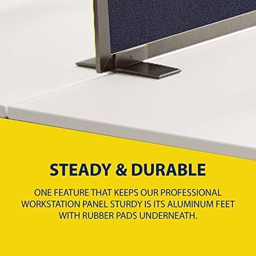 OBEX Acoustical Free Standing Privacy Screen, Cubicle Accessories Desk Privacy Panel, Desk Dividers for Office, Office Furniture Partitions Portable Sound Proof Dividers, 24" x 66", Slate
