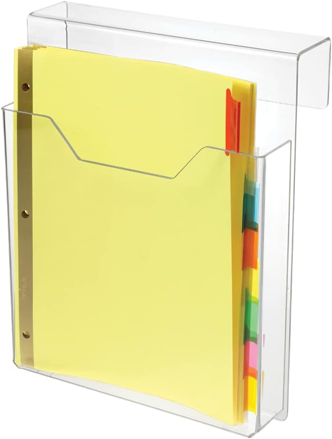 Deluxe Clear Acrylic Cubicle Sign Holder, Name Plates, & File Holders