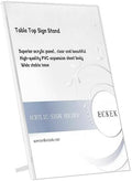 ECKEK Acrylic Sign Holder A3/A4/A5 Menu Displays L Shape Sign Stand Table Top Sign Stand (Vertical A4 210×297mm/8.27×11.69 inches)