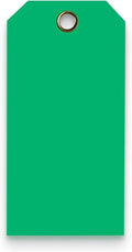 Tags 4 Less 15 Mil Waterproof Plastic Tags, Pack of 100 – 3” x 6” Heavy Duty Plastic Tags for Labeling, Outdoor Tagging, Equipment Labeling, Luggage, Valves & More (Dark Green)