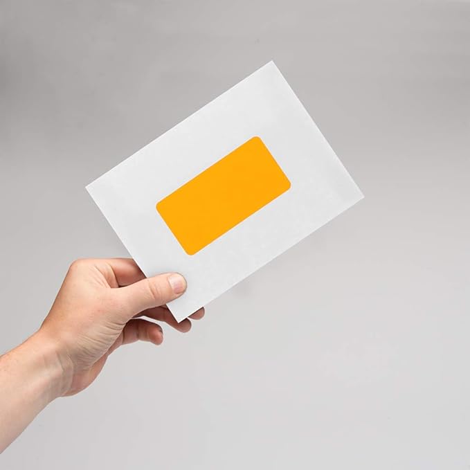 JAM PAPER Shipping Address Labels - Standard Mailing - 2 x 4 - Neon Fluorescent Orange - 120/Pack