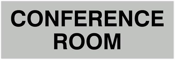 Signs ByLITA Basic Conference Room Sign (Lt Gray) - Medium