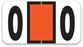 File Right Number Labels Roll – Color-Coded Numeric Filing Labels, 1-5/8" × 7/8" Laminated Self-Adhesive File Folder Numbers for, Office Filing Systems, Automotive Records – Roll #0, 2 Roll