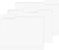File Folder, PANDRI 120 Pack File Folder, 1/3 Cut Tab, Letter Size, Filing Folder for Office School Business, White