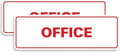 Signs ByLITA Standard Office Sign - Professional Business Signage - Easy to Install (White/Red) - Large 2 Pack