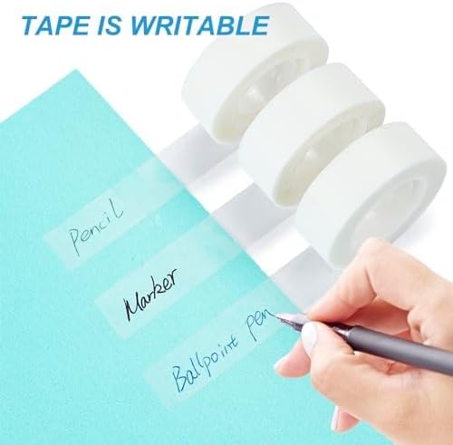 WOSWEL Tape Refills with Dispenser, 24 Roll Invisible Tapes, 3/4 Inch X 1000 in, Gift Wrapping Tapes Supplier for Valentine's Day Home School Office Use