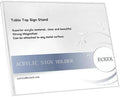 ECKEK Acrylic Sign Holder A3/A4/A5 Menu Displays L Shape Sign Stand Table Top Sign Stand (Horizontal A4 297×210mm/11.69×8.27 inches)