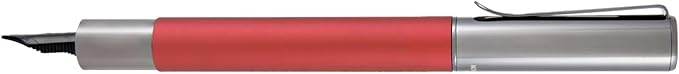 Monteverde USA Ritma Fountain Pen in Red – Broad Nib, Bold JoWo Stainless Steel, Refillable Ink Cartridge/Converter – Ideal for Executives & Artists