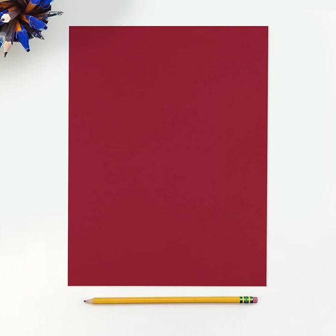 LUXPaper 8.5" x 11" Paper | Letter Size | Garnet Red | 80lb. Text | 50 Qty