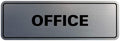 Signs ByLITA Standard Office Sign - Professional Business Signage - Easy to Install (Brushed Silver) - Small 1 Pack
