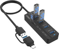 USB-A$USB-C HUB, 7Ports Hub (USB-C)