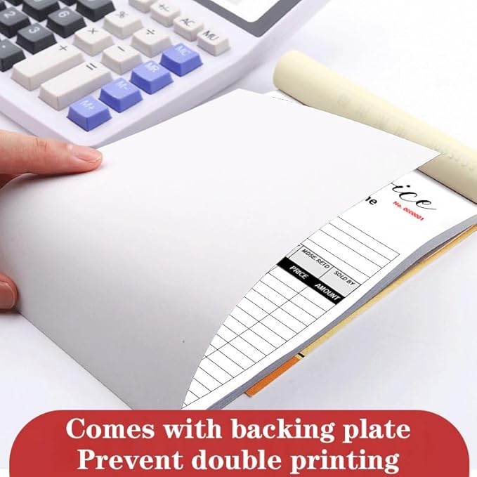 Personalized Invoice Book Custom 2 Part/3 Part Receipt Book Quote Estimate Order Forms Carbonless Form with Your Company Name Logo Address,2-10 Books (Style 19)