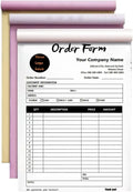 Personalized Invoice Book Custom 2 Part/3 Part Receipt Book Quote Estimate Order Forms Carbonless Form with Your Company Name Logo Address,2-10 Books (Style 9)
